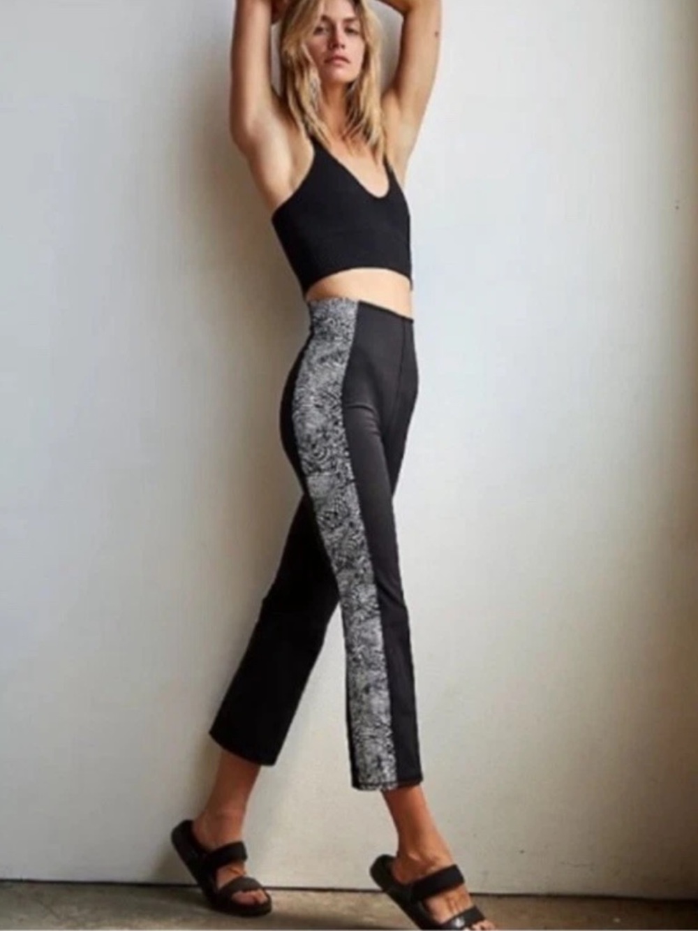 Free People Black High-Waist Leggings $98 + Free People Sports Bra $58 Both NWT